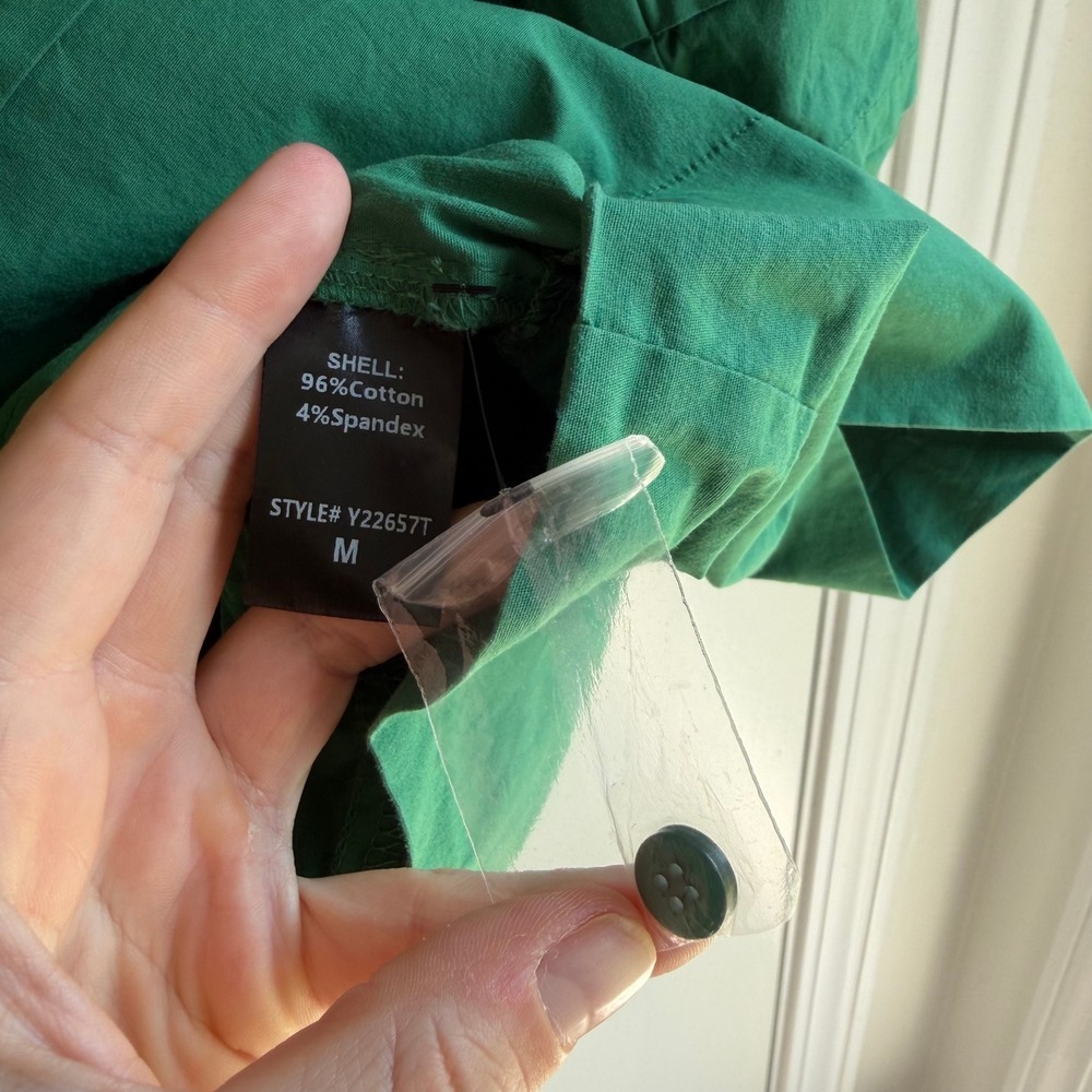 Pomander Place Women Green Pintuck Tiered Balloon Sleeve Tunic Top Y22657T M - Picture 8 of 12